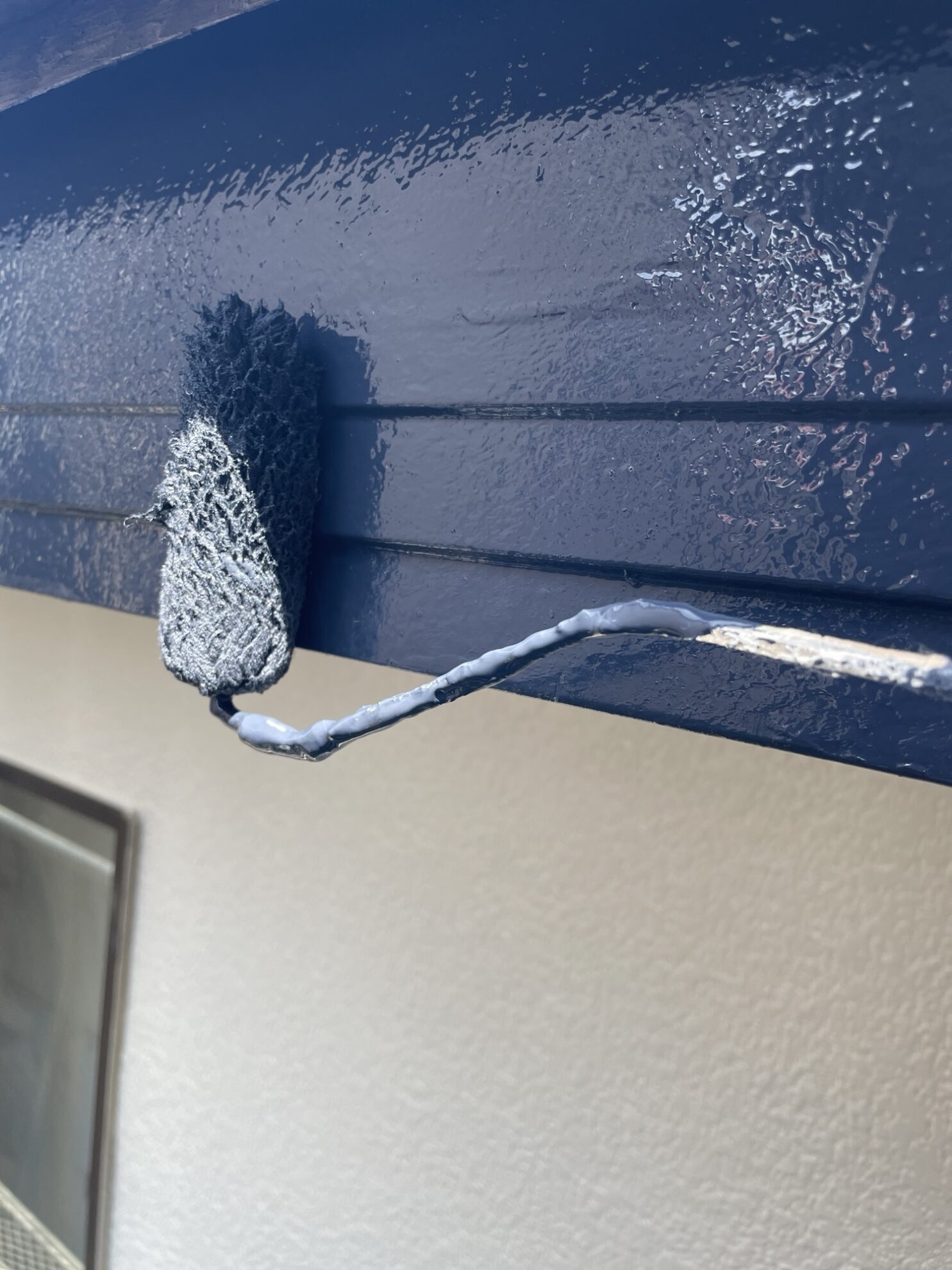 横浜市中区 外壁塗装 付帯部 中塗り工程 A様邸