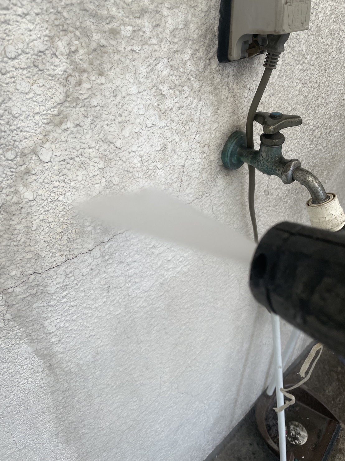 外壁高圧洗浄 横浜市アパート塗装工事