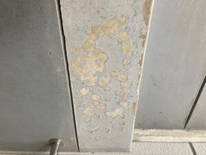 軒天塗膜剥がれ 施工前 横浜市アパート外壁塗装